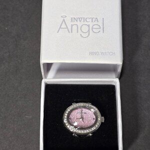 Invicta Mini Angel Women's Ring Watch - 24mm, Pink, Silver (49595)